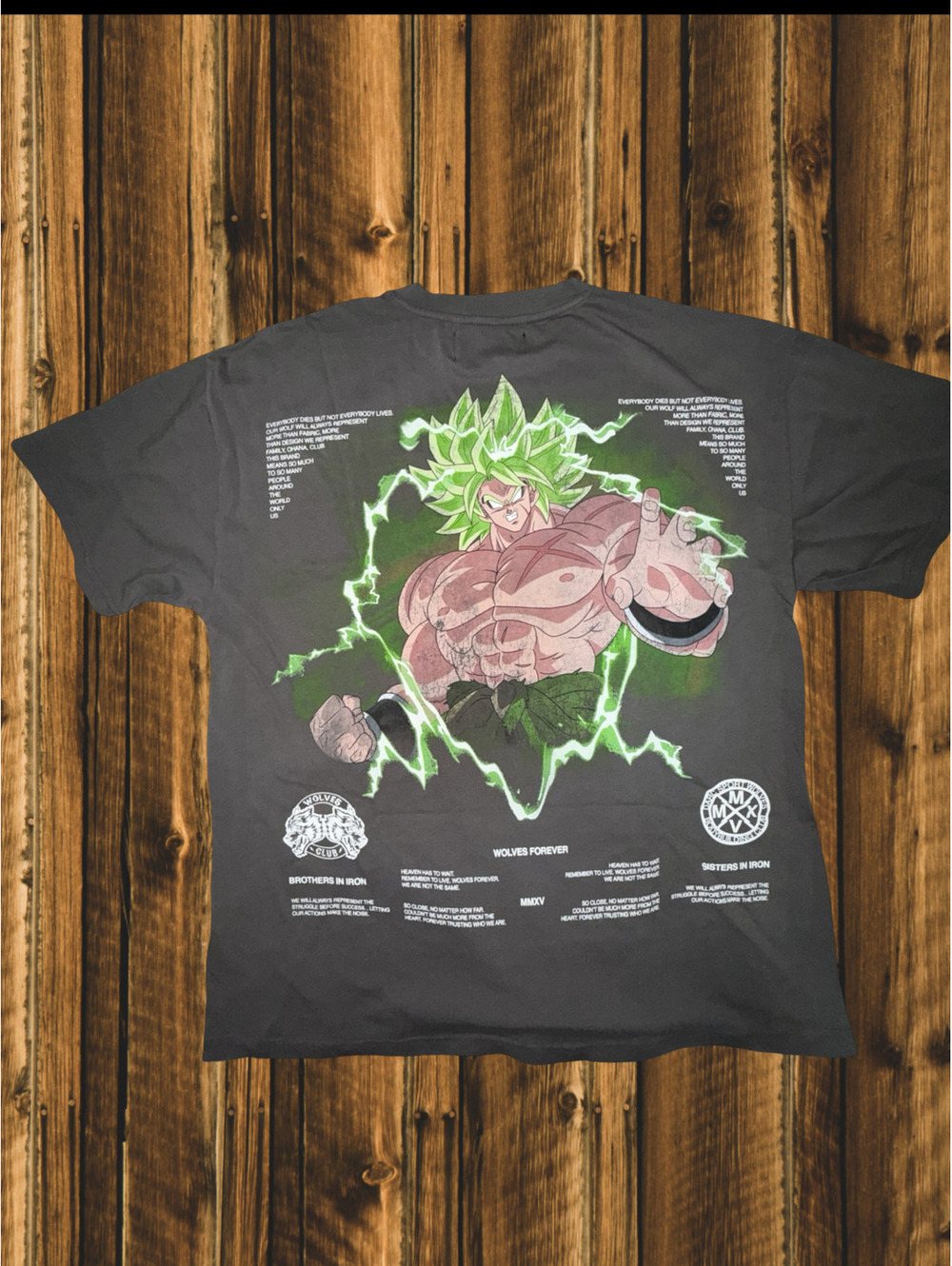 Darc Sport Broly Dragon Ball Absolute Form "Premium" Oversized Tee Wolf Gray XL